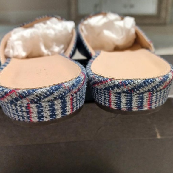 J CREW NWB Navy Tweed Loafer Mules/Flats - Picture 8 of 9